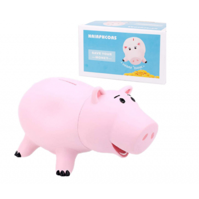 OEM animal money box Cute Pink Pig Money Box Plastic Piggy Bank for Kid's Birthday Gift with Box