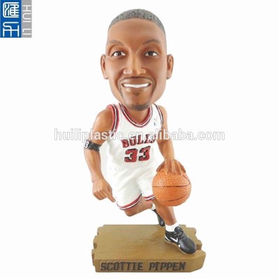 Custom Basketball player bobble heads, OEM cartoon sports plastic bobble heads, Injection craft custom bobble heads figures